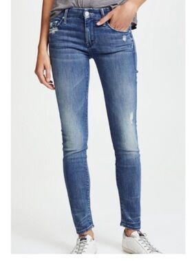 MOTHER The Looker Graffiti Girl Skinny Jeans Size 29 Lightly Distressed